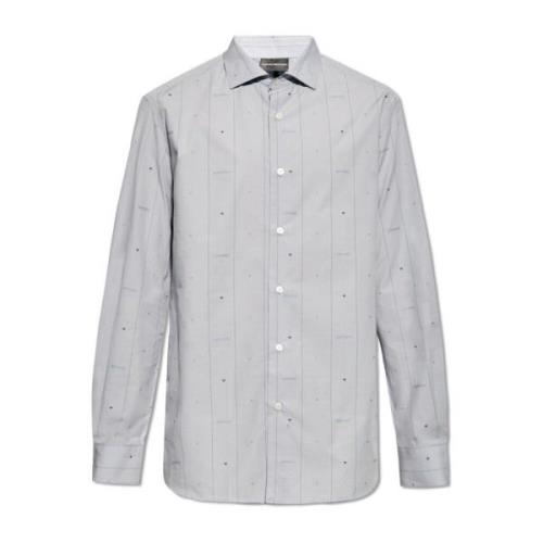 Katoenen shirt Emporio Armani , Gray , Heren