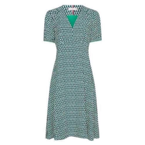 Gedrukte geometrische jurk Tommy Hilfiger , Green , Dames