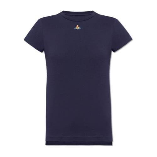 Peru T-shirt met logo Vivienne Westwood , Blue , Dames