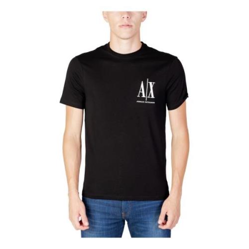 Klassiek Zwart Kortemouw T-Shirt Armani Exchange , Black , Heren