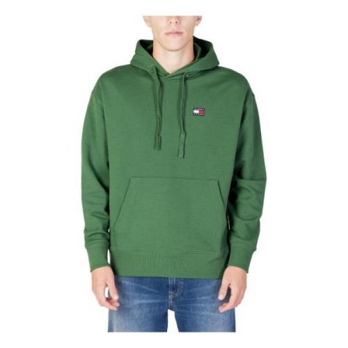 Groene effen hoodie met capuchon Tommy Jeans , Green , Heren