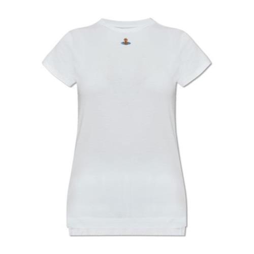 Peru T-shirt met logo Vivienne Westwood , White , Dames