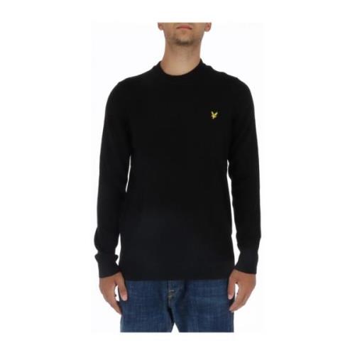 Gebreide Trui met Lange Mouwen - Zwart Lyle & Scott , Black , Heren