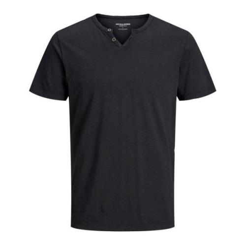 Zwarte V-hals T-shirt voor heren Jack & Jones , Black , Heren