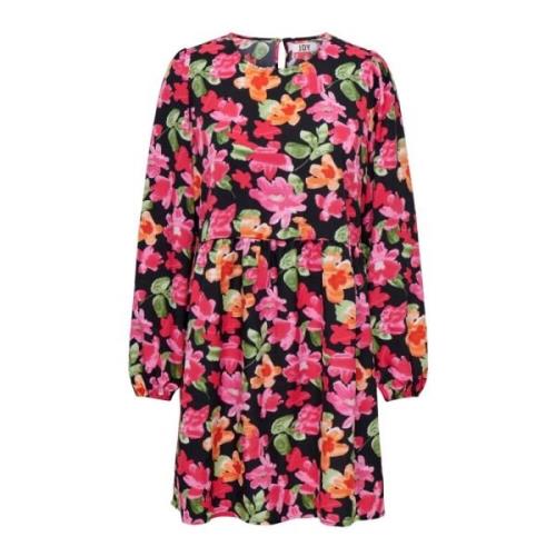 Bloemen Lange Mouw Jurk Jacqueline de Yong , Multicolor , Dames