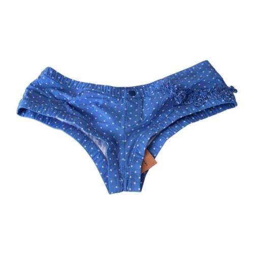 Blauw Gestippeld Bikini Shorts Ermanno Scervino , Blue , Dames