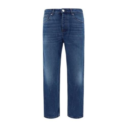 Straight Jeans Ami Paris , Blue , Heren