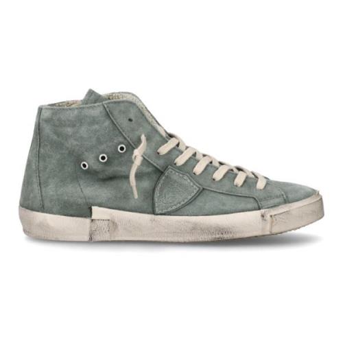 Suede High Top Sneaker Philippe Model , Green , Heren