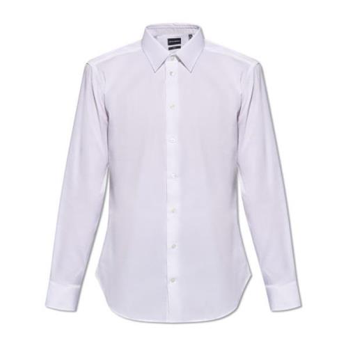 Katoenen overhemd Emporio Armani , White , Heren