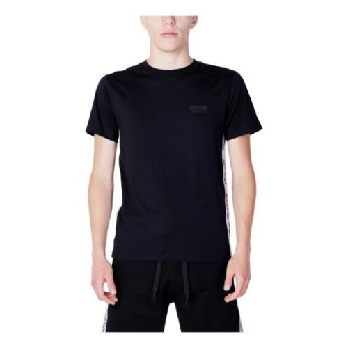 Zwart Bedrukt Kortemouwen T-shirt Moschino , Black , Heren