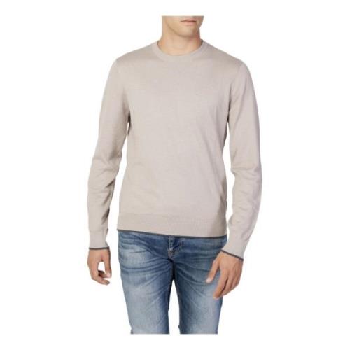 Beige Gebreide Kleding, Lange Mouwen, Ronde Hals Armani Exchange , Bei...