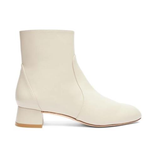 Gepolijste Almond Toe Bootie Stuart Weitzman , Beige , Dames