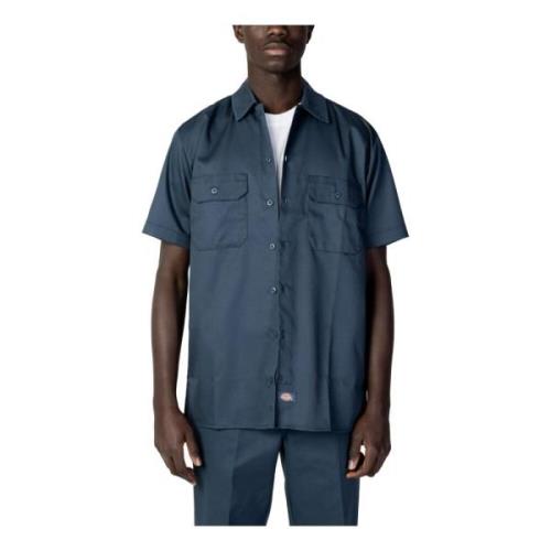 Blauw kort mouw overhemd Dickies , Blue , Heren