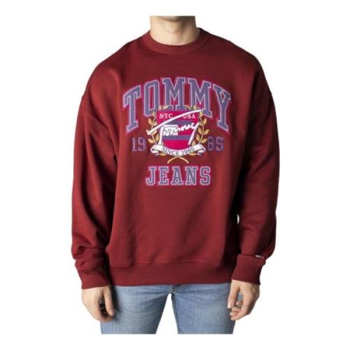 Bordeaux Print Sweatshirt Tommy Jeans , Red , Heren