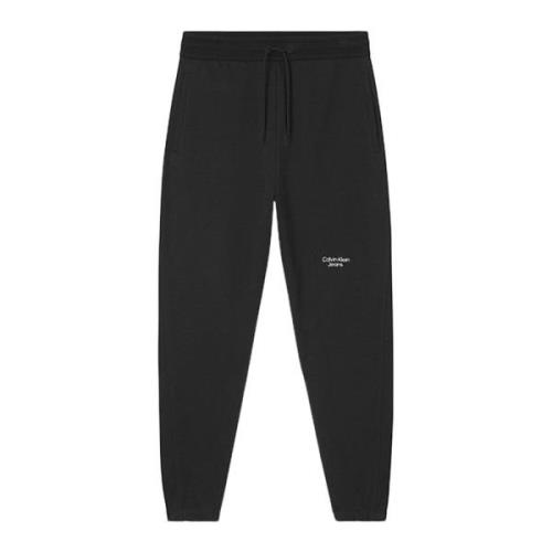 Zwarte katoenen broek met zijzakken Calvin Klein Jeans , Black , Heren