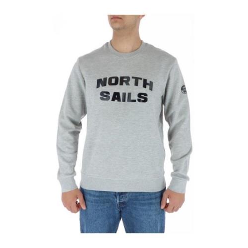 Grijze Sweatshirt met Lange Mouwen North Sails , Gray , Heren