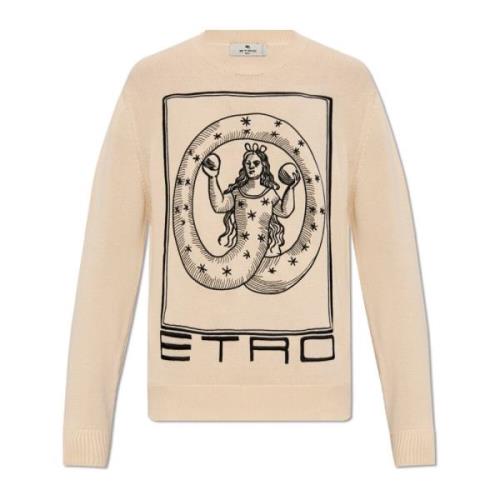 Katoenen trui Etro , Beige , Heren