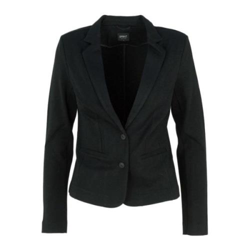 Zwarte Geknoopte Blazer met Reverskraag Only , Black , Dames