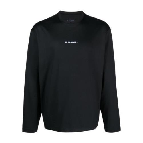 Zwart T-shirt en Polos Jil Sander , Black , Heren