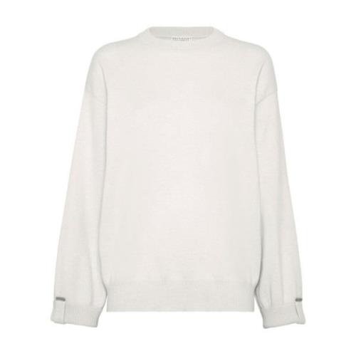 Elegante Ivory Sweaters voor Vrouwen Brunello Cucinelli , Beige , Dame...