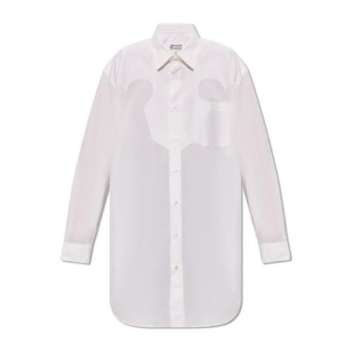Ruw afgewerkte shirt Maison Margiela , White , Dames