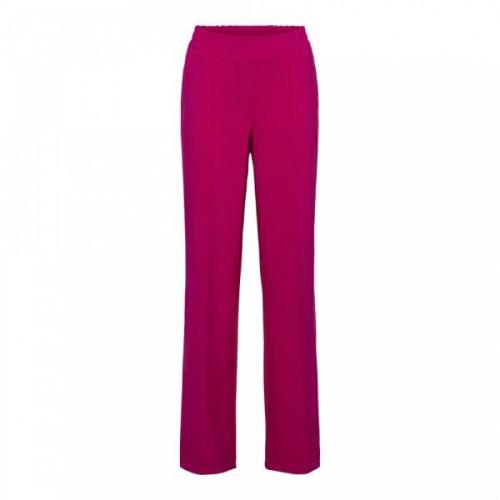 Slankvallende Polyester Comfort Broek &Co Woman , Pink , Dames