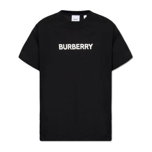 Bedrukt T-shirt Burberry , Black , Heren