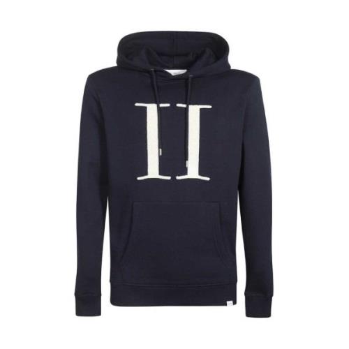 Logo Katoenen Hoodie Les Deux , Blue , Heren