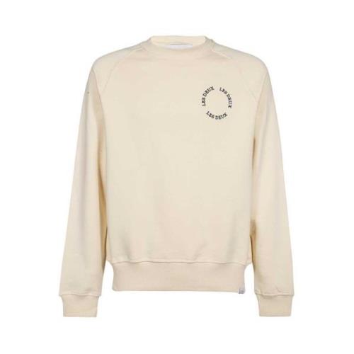 Katoenen Crew-Neck Sweatshirt Les Deux , Beige , Heren