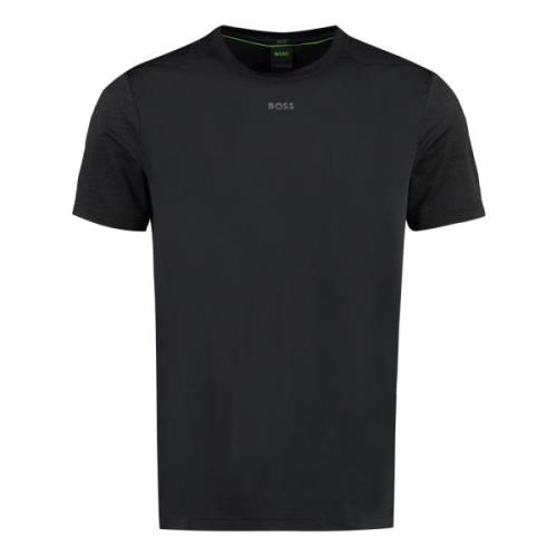 Slim Fit Techno Fabric T-Shirt Hugo Boss , Black , Heren