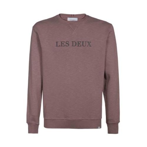 Katoenen Crew-Neck Sweatshirt Les Deux , Red , Heren