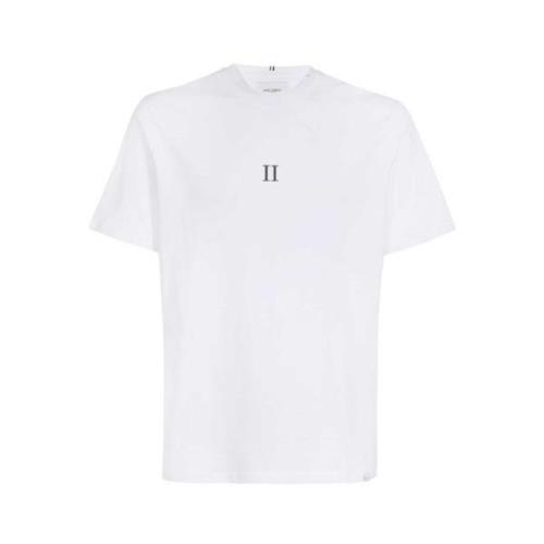 Katoenen T-shirt met Tricolor Detail Les Deux , White , Heren