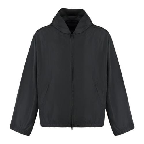 Hooded Jack met Volledige Ritssluiting Balenciaga , Black , Heren