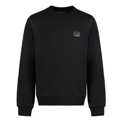 Katoenen Crew-Neck Sweatshirt Dolce & Gabbana , Black , Heren