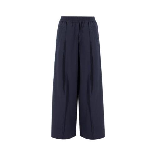 Wide Trousers Brunello Cucinelli , Blue , Dames