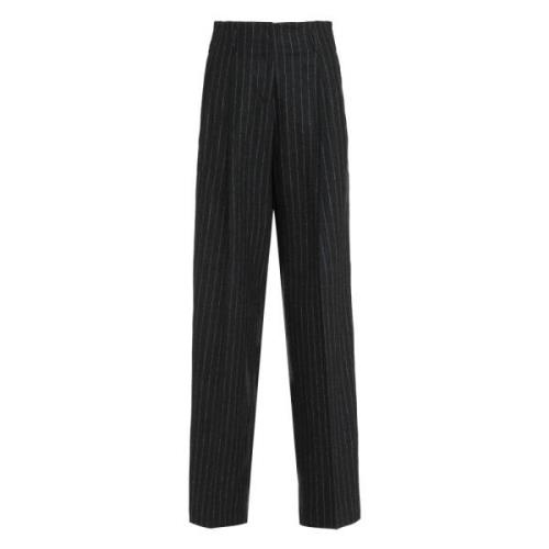 Pin-striped wollen broek Golden Goose , Gray , Dames