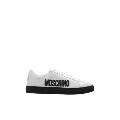 Witte Sneakers Moschino , White , Heren