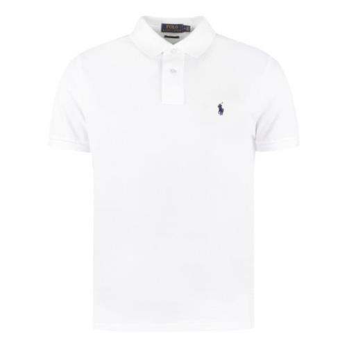 Slim Fit Katoenen Polo Shirt Ralph Lauren , White , Dames