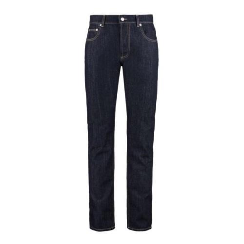 Slim Fit 5-Pocket Jeans Alexander McQueen , Blue , Heren