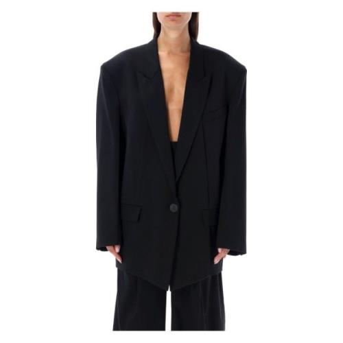 Oversized Glen Zwarte Blazer The Attico , Black , Dames