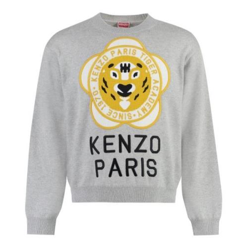 Geborduurde Wolmix Trui Kenzo , Gray , Heren