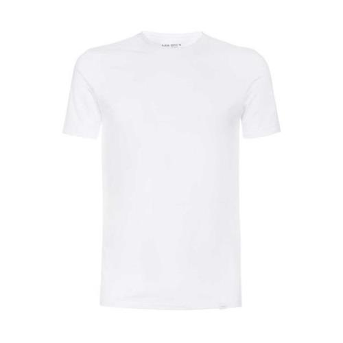 Geribbelde katoenen T-shirt Les Deux , White , Heren