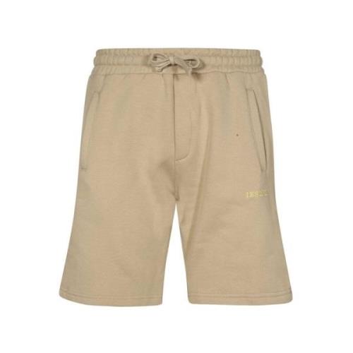 Katoenen Fleece Shorts Les Deux , Beige , Heren