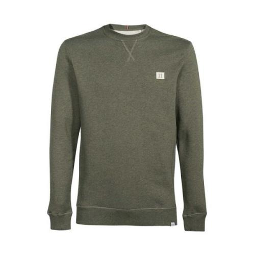 Katoenen Crew-Neck Sweatshirt Les Deux , Green , Heren