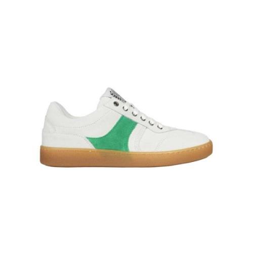 Contrasterende kleur lage sneakers Les Deux , White , Heren