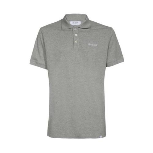 Contrasterend Logo Katoenen Poloshirt Les Deux , Gray , Heren