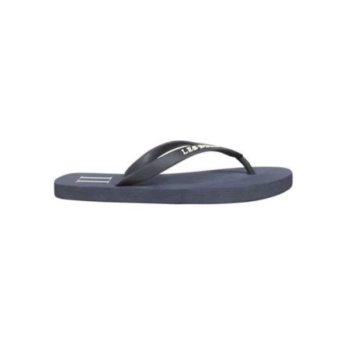 Contrasterende Logo Flip-Flop Les Deux , Blue , Heren