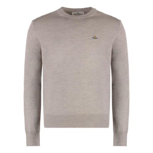 Geribbelde Virgin Wool Crew-Neck Pullover Vivienne Westwood , Gray , H...