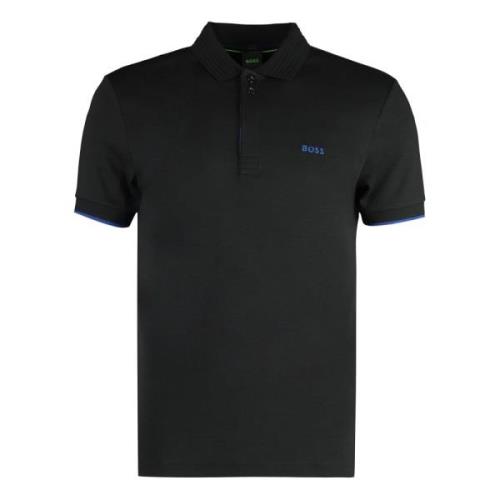 Katoenen Piqué Polo Shirt Hugo Boss , Black , Heren