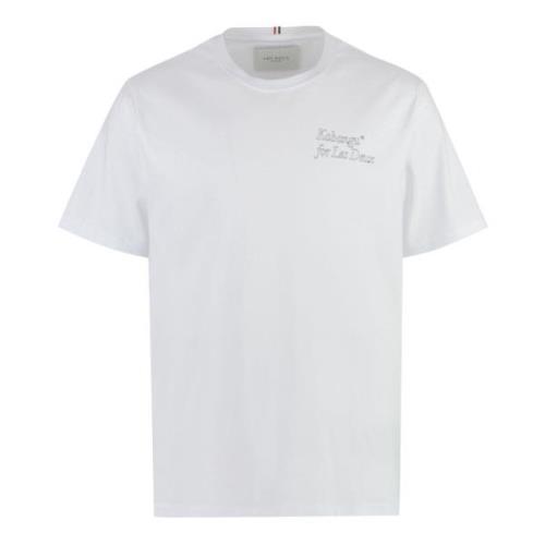 Kabangu X Bedrukt katoenen T-shirt Les Deux , White , Heren